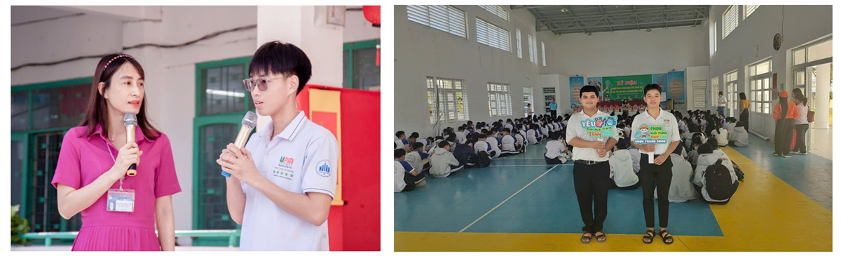 Sinh vi&ecirc;n ng&agrave;nh NTTS (Đại học Nha Trang) &ndash; Cựu học sinh giao lưu c&aacute;c trường THPTc&ugrave;ng c&aacute;c bạn học sinh lớp 12