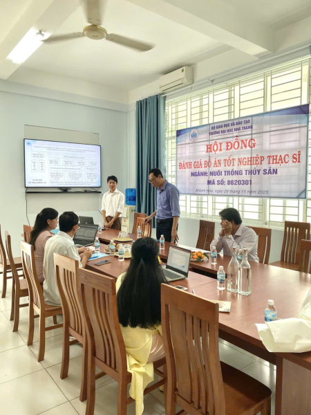 5 học viên bảo vệ thành công đồ án tốt nghiệp cao học ngành Nuôi trồng thủy sản