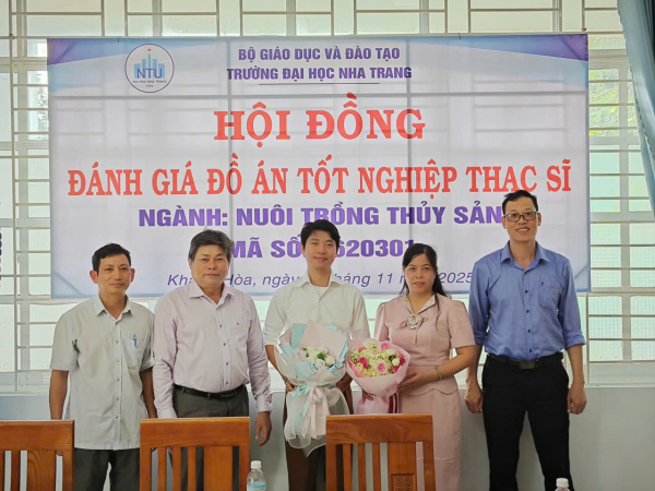 5 học viên bảo vệ thành công đồ án tốt nghiệp cao học ngành Nuôi trồng thủy sản