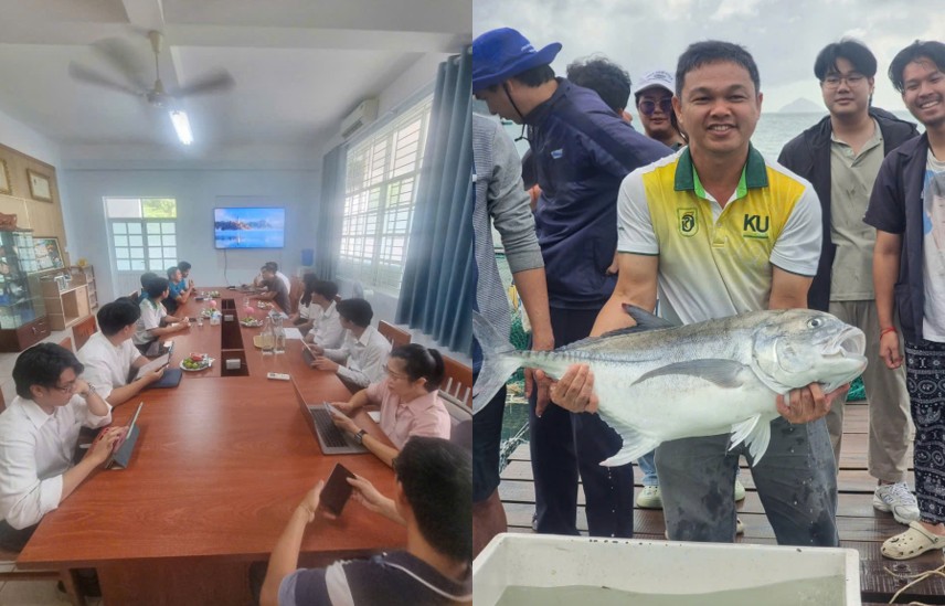 Sinh viên Trường Đại học Kasesart - Thái Lan đến thực tập tại Viện Nuôi trồng Thủy sản - Trường Đại học Nha Trang (từ 04/11/2024 - 24/11/2024)
